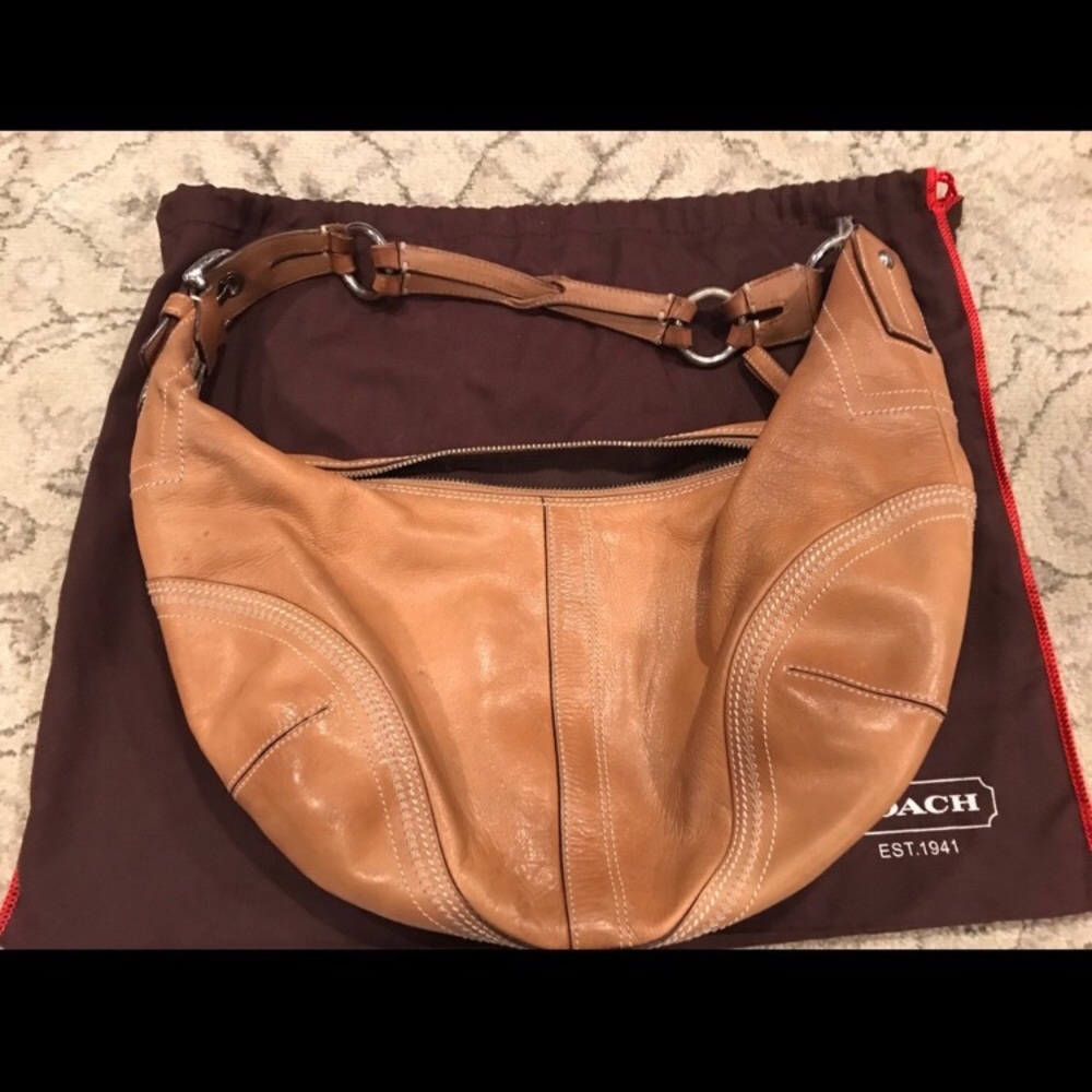 Authentic Coach leather hobo